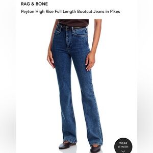 Rag and Bone Peyton High Rise Bootcut Jean Size 23